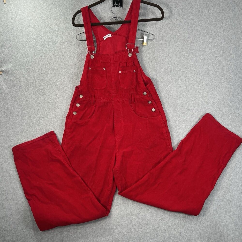 Nine Planet corduroy overalls Women's Red Jeans
